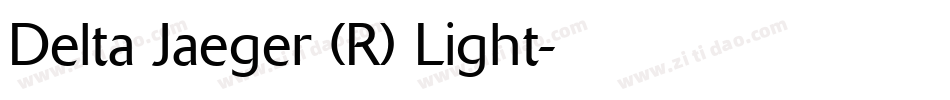 Delta Jaeger (R) Light字体转换